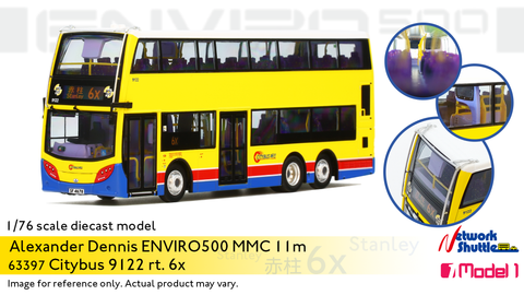 1/76 Citybus ADL Enviro500MMC 11.3m - 9122 rt.6X