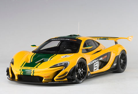 1/18 AUTOART 81544 McLaren P1 GTR Geneva Motor Show 2015 (Yellow/ Green Stripes #51)