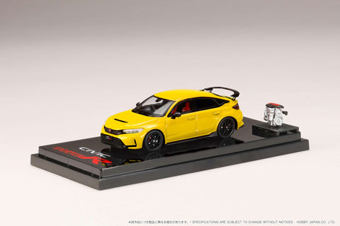 1/64 Hobby Japan HJ641063Y Honda Civic Type R (FL5) Yellow (Customized Color Ver.)