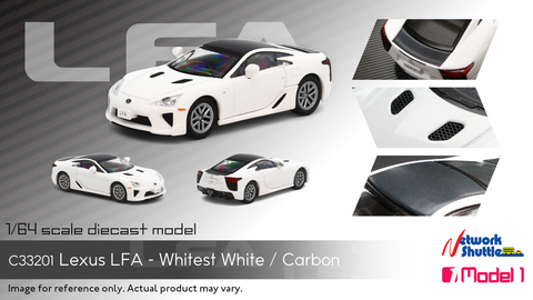 1/64 Model 1 Lexus LFA (Whitest White/ Carbon) RHD