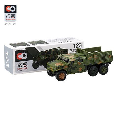 1/64 XCarToys 123 Dongfeng Mengshi 3rd Gen. 6x6 Armed Pick-Up Camouflage Green