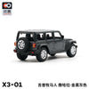 1/64 XCarToys X3-01 Jeep Wrangler Sahara JL Metallic Grey