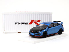 1/64 Tarmac T64-014-BLE Honda Civic Type R FK8 Brilliant Blue with Black Bonnet